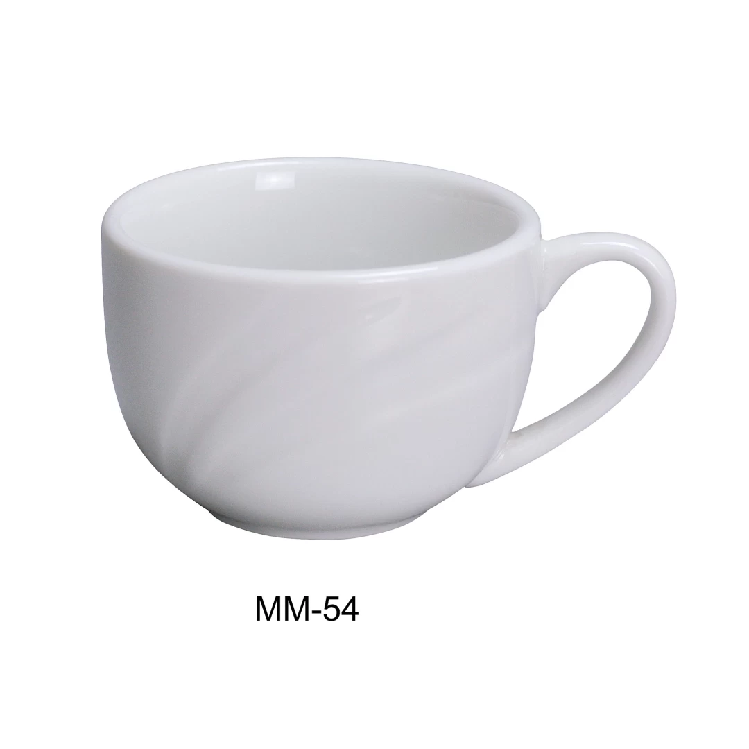 Yanco MM-54 Miami 3 Oz Espresso Cup, 2.75" Diameter, Porcelain, Bone White, Pack of 36