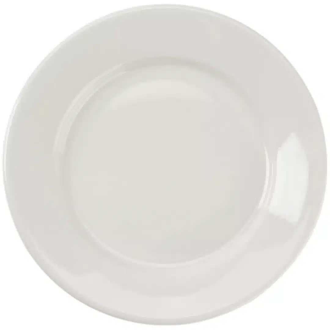 Yanco RE-6 Recovery Plate, 6.625" Diameter, China, American White Color, Pack of 36