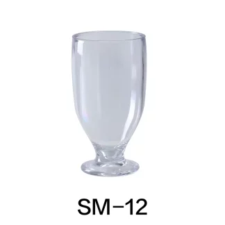 Yanco SM-12 Stemware Beverage Glass, 12 Oz Capacity, 6.25" Heitht, 2.75" Diameter, Plastic, Clear Color, Pack of 24