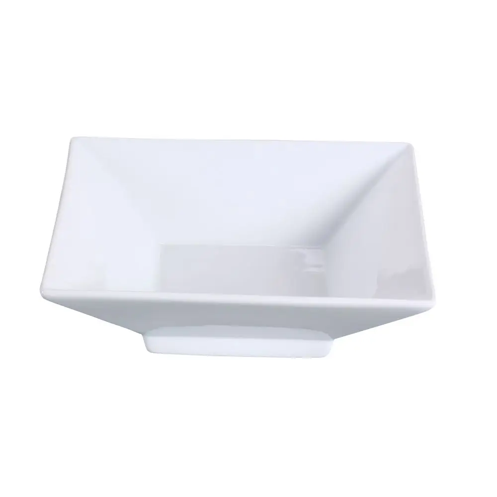 Yanco LK-404 4.5" Square Dish With Foot, 4-Ounce, Porcelain, Bone White, Pack of 36