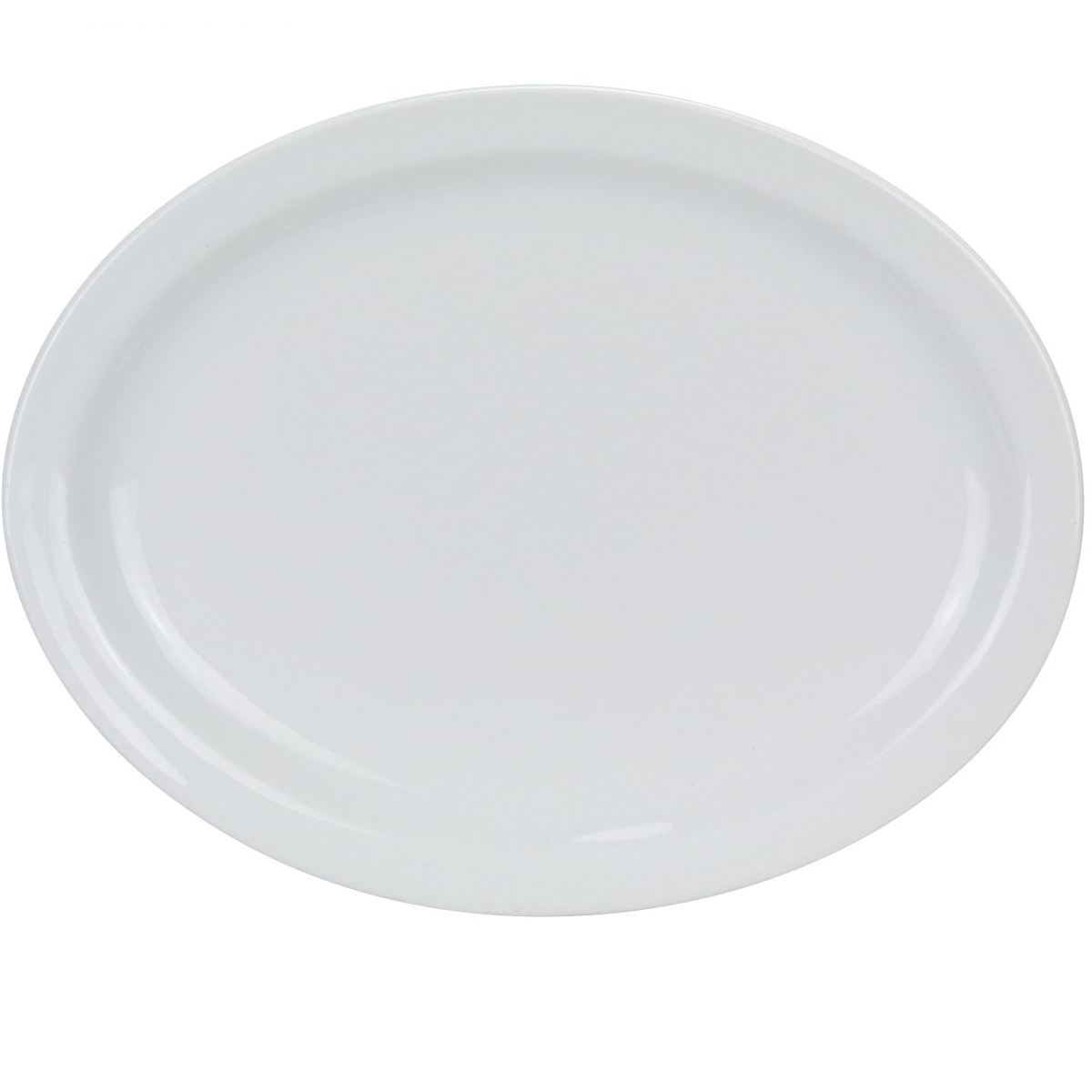 Yanco MA-13 Mayor 11.25" Narrow Rim Platter, Porcelain, Super White Color, Pack of 12