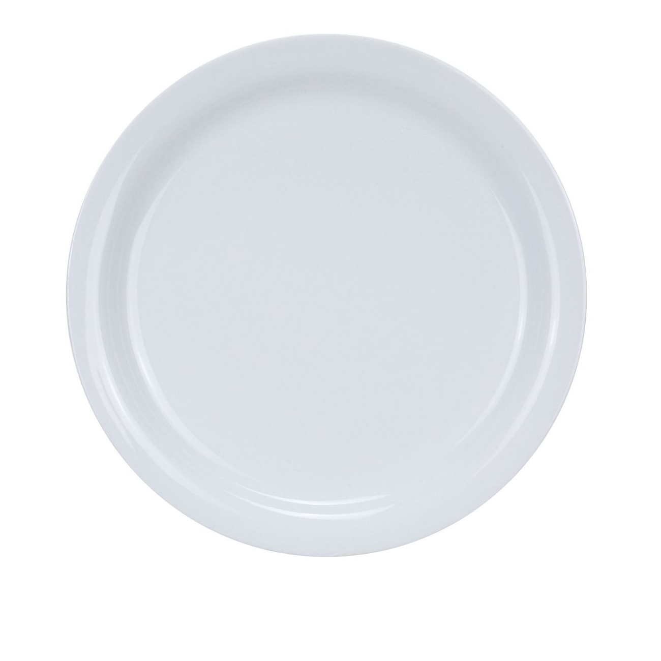 Yanco MA-16 Mayor 10.5" Narrow Rim Dinner Plate, Porcelain, Super White, Pack of 12