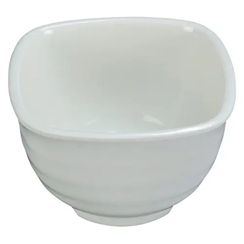 Yanco MD-705 Milando 5" Square Bowl, 16 Oz Capacity, 3" Height, Melamine, White Color, Pack of 48