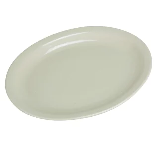 Yanco NR-12 Normandy Platter, Narrow Rim, 9.5" Lenth, 7.5" Width, China, American White Color, Pack of 24