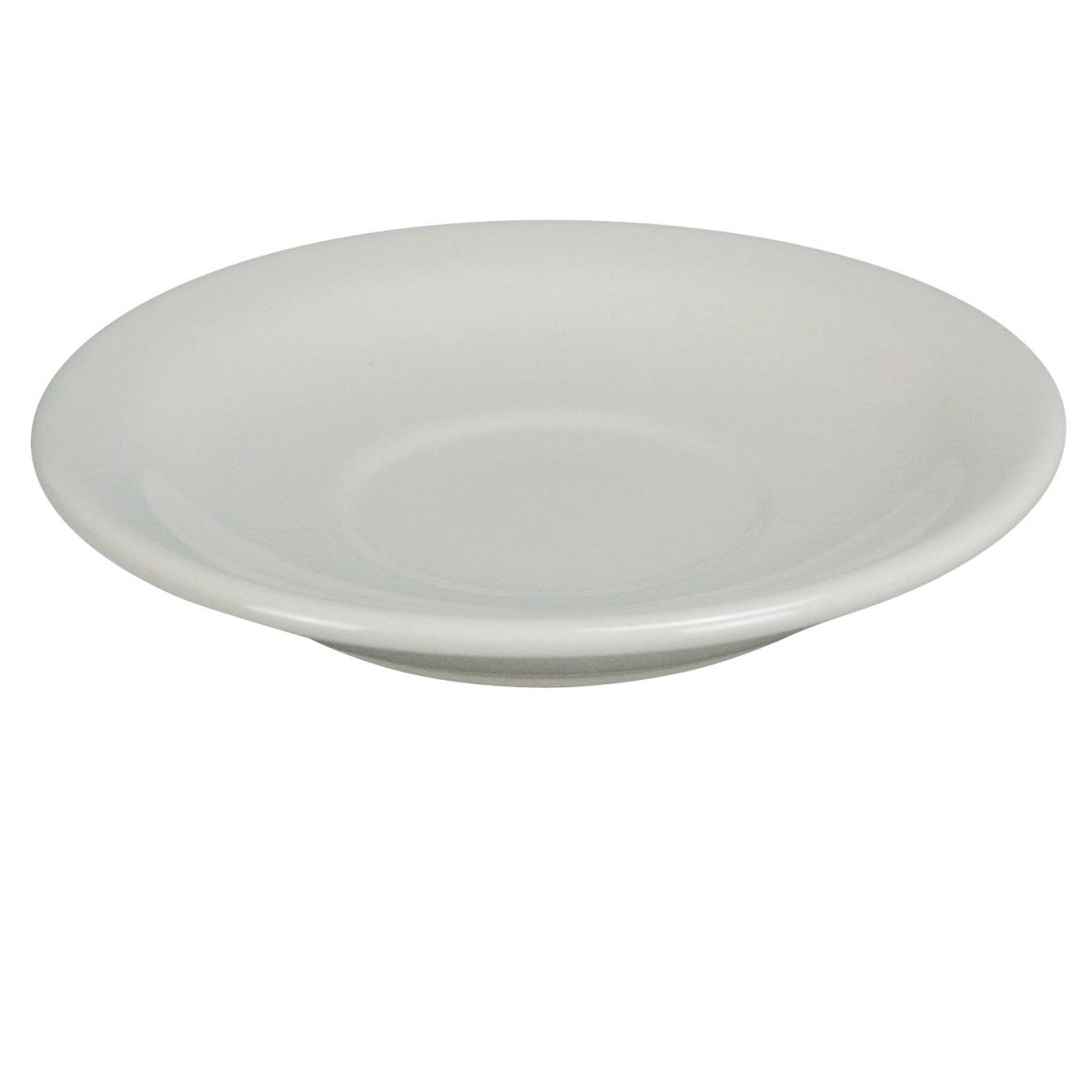 Yanco NR-2 Normandy Saucer, Narrow Rim, 5.5" Diameter, China, American White Color, Pack of 36