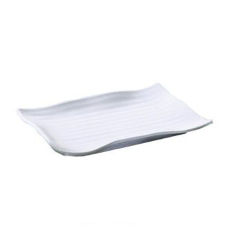 Yanco OK-2416 Osaka-1 Plate, Rectangular, 16" Length, 10.5" Width, Melamine, White Color, Pack of 12