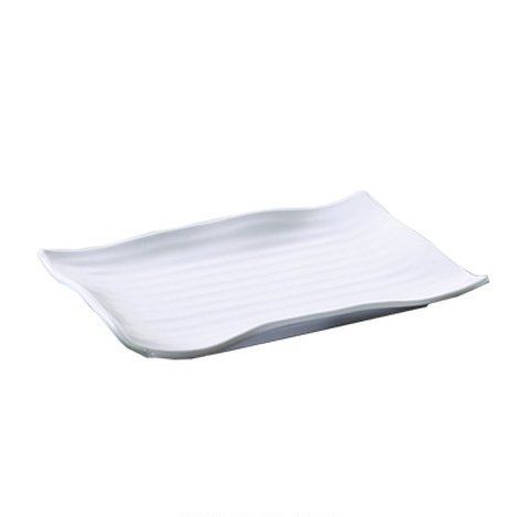 Yanco OK-2416 Osaka-1 Plate, Rectangular, 16" Length, 10.5" Width, Melamine, White Color, Pack of 12