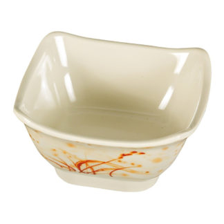 Yanco OR-5450 Orchis 4.75" Square Bowl, 10 Oz Capacity, 2.25" Height, Melamine, Pack of 48