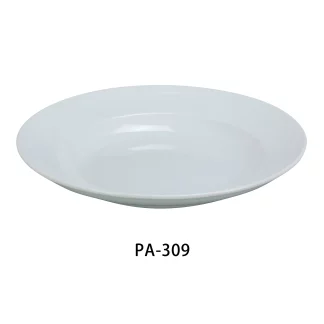 Yanco PA-309 Rim Soup Bowl, 10 Oz Capacity, 9" Diameter, Porcelain, Super White, Pack of 24
