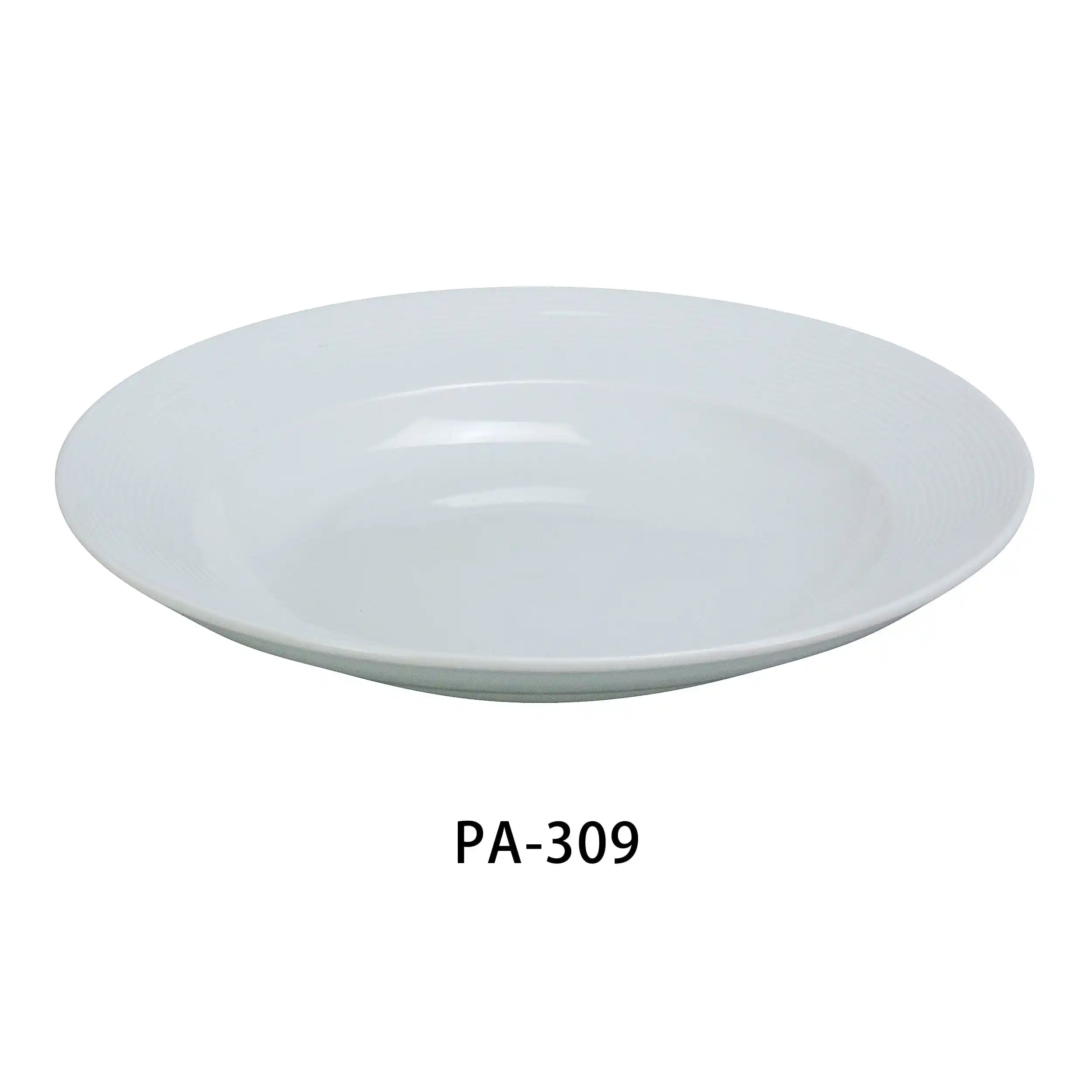 Yanco PA-309 Rim Soup Bowl, 10 Oz Capacity, 9" Diameter, Porcelain, Super White, Pack of 24
