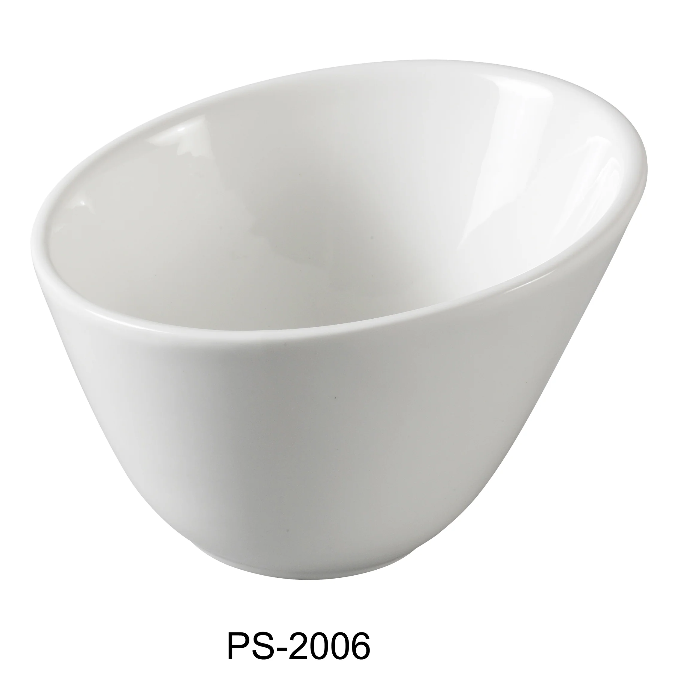 Yanco PS-2006 Sheer Bowl, 18 Oz Capacity, 6" Diameter, Porcelain, Bone White, Pack of 24