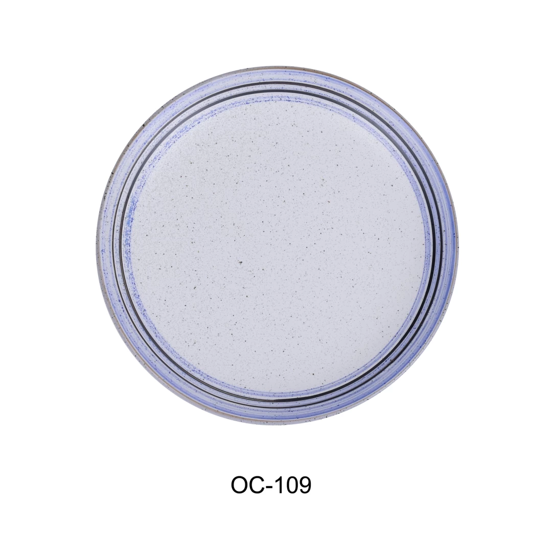 Yanco OC-107 Ocean 7" X 3/4" Coupe Plate, Porcelain, Pack of 36