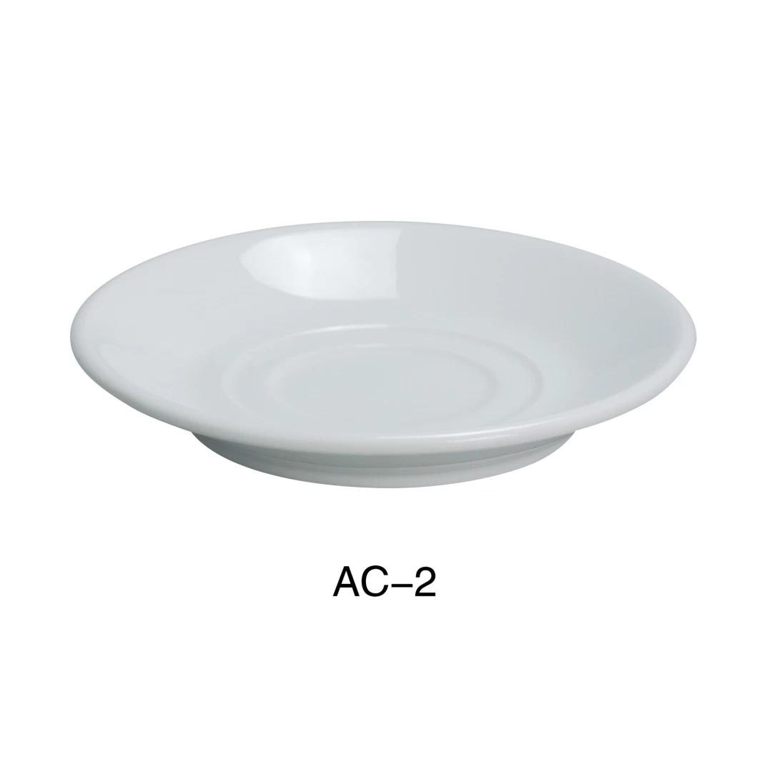Yanco AC-2 Abco Saucer, 5.625" Diameter, Porcelain, Super White, Pack of 36