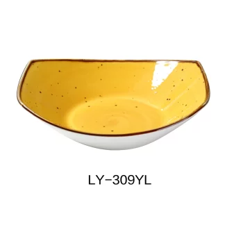 Yanco LY-309YL Lyon 9" Pasta/Salad Plate 20 Oz, Reactive Glaze, Yellow Color, Pack of 24