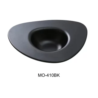 Yanco MO-410BK Moderne 10.5" Dessert Plate 10 Oz, Black, Melamine, Pack of 24