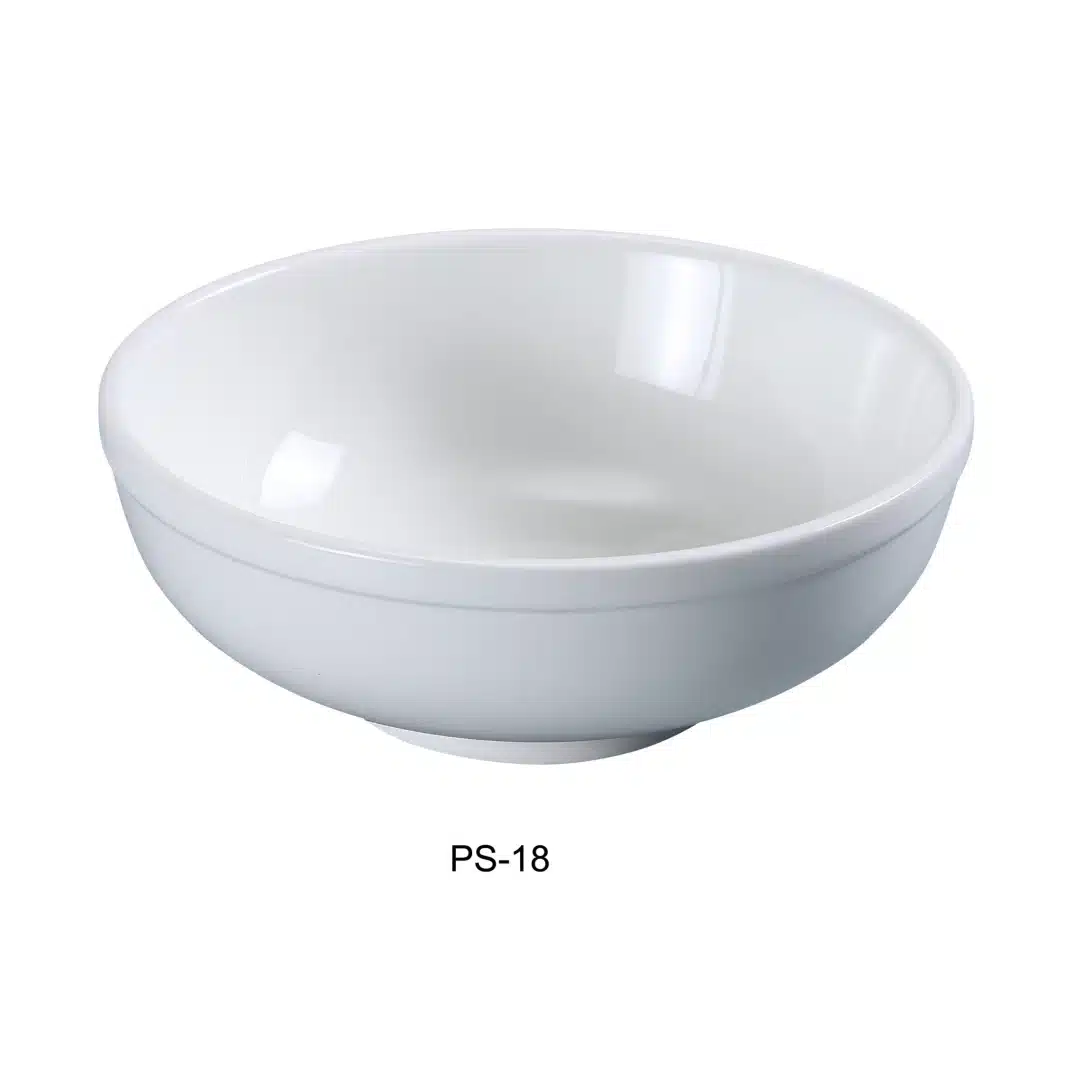 Yanco PS-16 Dinner Plate, 10.5" Diameter, Porcelain, Bone White, Pack of 12