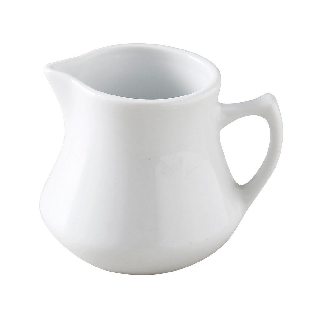 Yanco CM-4 Creamer, 4 Oz Capacity, 2.5" Diameter, 3.25" Height, Porcelain, Super White Color, Pack of 36