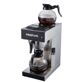 Prepline PCM2D-1 Pourover Coffee Maker with 2 Warmers and Coffee Decanters - 120V