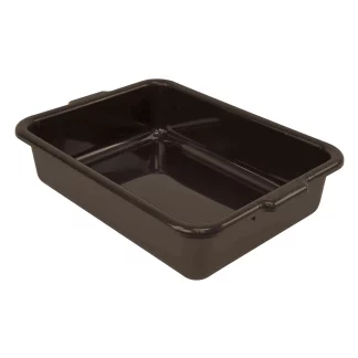 Quantum Foodservice FSB-21155BN Bussing Tub 21In X 15In X 5In, Flat Bottom Pp Brown - Case of 12