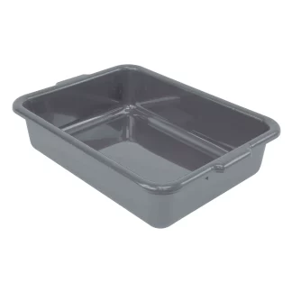 Quantum Foodservice FSB-21155GY Bussing Tub 21In X 15In X 5In, Flat Bottom Pp Gray - Case of 12
