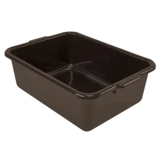 Quantum Foodservice FSB-21157BN Bussing Tub 21In X 15In X 7In, Flat Bottom Pp Brown - Case of 12