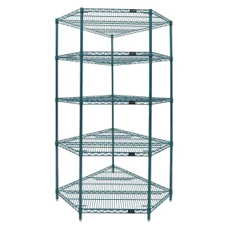 Quantum Foodservice WR86-2442CRNP-5 Corner Wire 5 Shelf Kit Proform 86In