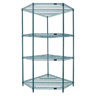 Quantum Foodservice WR86-2442CRNP Corner Wire 4 Shelf Kit Proform 86In