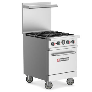 Cookline CR24-4-LP 24" 4 Burner Liquid Propane Range with Oven