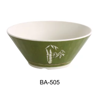 Yanco BA-505 Bamboo Style 5.5" Soup Bowl, 16 Oz, Melamine, Pack of 48