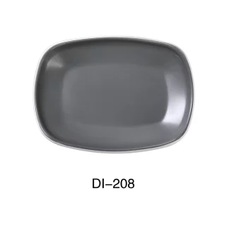 Yanco DI-208 Discover 8" X 5 3/4" X 1 1/2" Rectangular Plate, Melamine, Matte Finish, Pack of 48