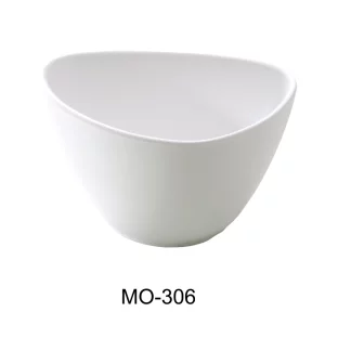 Yanco MO-306 Moderne 5.5" Triangle Bowl 16 Oz, White, Melamine, Pack of 48