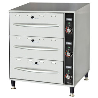 Prepline DW3 Triple Freestanding Stainless Steel Drawer Warmer- 1350W, 120V