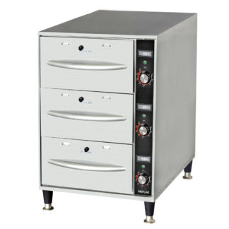 Prepline DW3N Triple Narrow Freestanding Stainless Steel Drawer Warmer- 1350W, 120V
