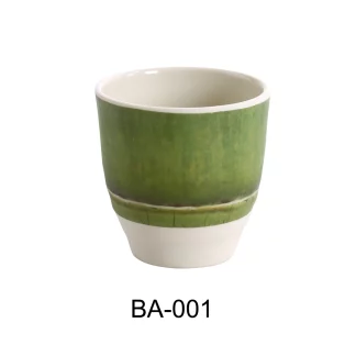 Yanco BA-001 Bamboo Style 7 Oz Tea Cup, 3" Diameter, Melamine, Pack of 48