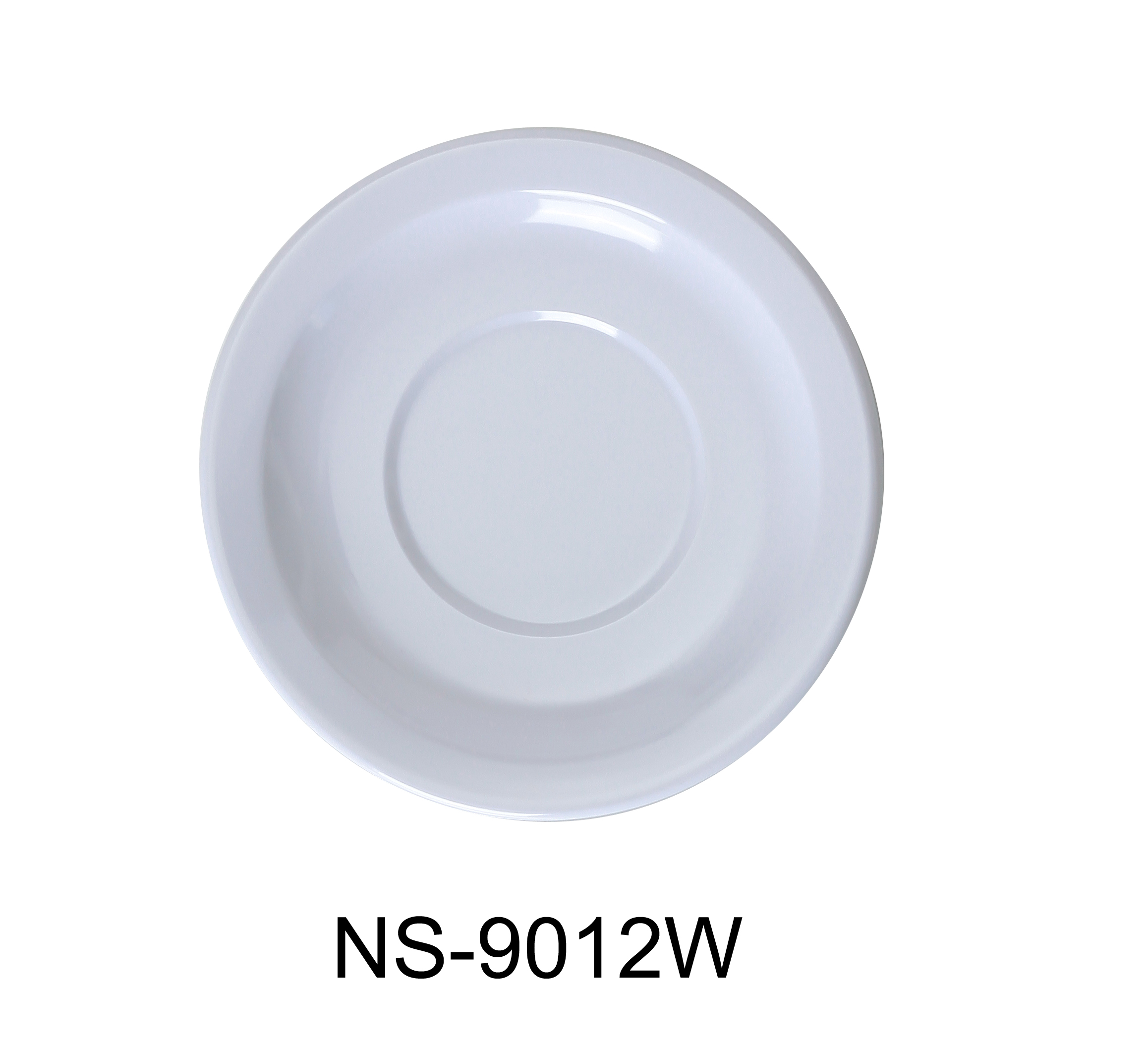 Yanco NS-9012W Coupe Pattern Saucer, 5.5" Diameter, Melamine, White Color, Pack of 48