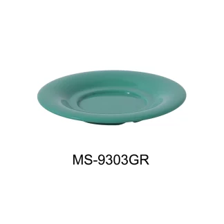 Yanco MS-9303GR Mile Stone Saucer For Model Ms-303/313/5044/9018, 5.5" Diameter, Melamine, Green Color, Pack of 48