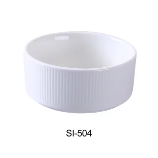 Yanco SI-504 Siena Collection 4" Soup Cup, 8 Oz, 2" Height, Bone White, Porcelain (Pack of 36)