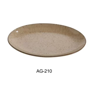 Yanco AG-210 10" X 7" Coupe Platter , Porcelain, Pack of 24