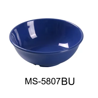 Yanco MS-5807BU Mile Stone Salad Bowl, 24 Oz Capacity, 2.5" Height, 7.25" Diameter, Melamine, Bule Color, Pack of 24