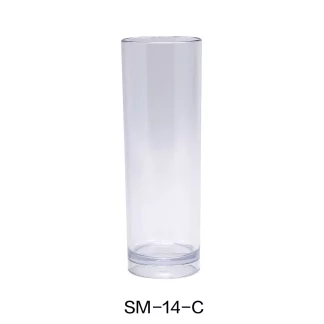 Yanco SM-14-C Stemware 14 Oz Collins, 2.5" Diameter, 7" Height, Plastic, Clear Color, Pack of 24