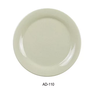 Yanco AD-110 Ardis Round Dinner Plate, 10" Diameter, Melamine, Pack of 24