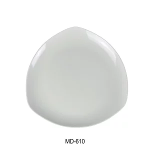 Yanco MD-610 Milando 10" Triangle Coupe Plate, Melamine, White Color, Pack of 24