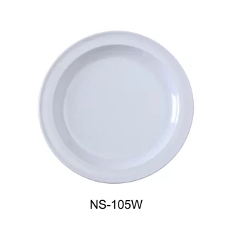 Yanco NS-105W Nessico Round Plate, 5.5" Diameter, Melamine, White Color, Pack of 48