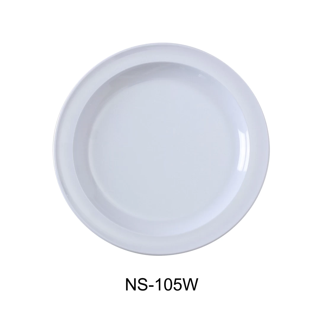 Yanco NS-105W Nessico Round Plate, 5.5" Diameter, Melamine, White Color, Pack of 48