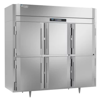 Victory Refrigeration FSA-3D-S1-EW-HD-HC 85.50'' 79.6 cu. ft. Top Mounted 3 Section Solid Half Door Reach-In Freezer