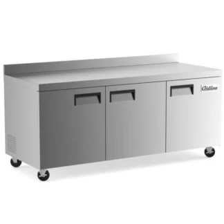 Coldline UC-72R-BS 72" Undercounter Work Top Refrigerator with 4" Backsplash