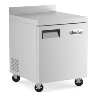 Coldline UC-27F-BS 27" Undercounter Work Top Freezer with 4" Backsplash
