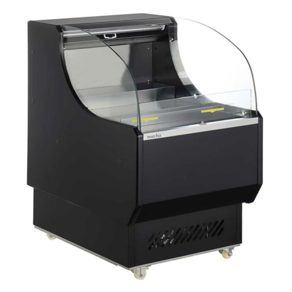 Marchia USTAR25 26" Black Low Profile Horizontal Air Curtain Display Case Merchandiser