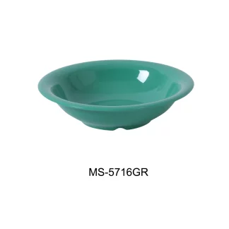 Yanco MS-5716GR Mile Stone Soup Bowl, 16 Oz Capacity, 1.75" Height, 7.5" Diameter, Melamine, Green Color, Pack of 48