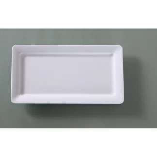 Yanco OK-7012 Osaka-2 Plate, Rectangular, 12.75" Length, 10.5" Width, Melamine, White Color, Pack of 12